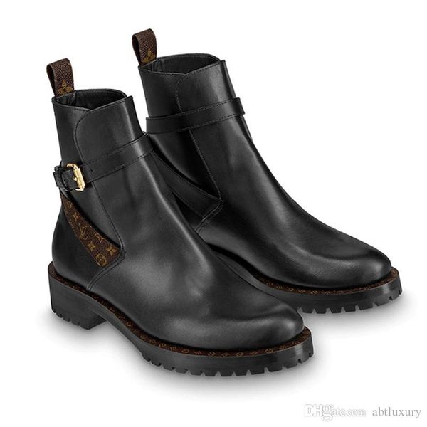 

womens ladies shoes boots fashion leather winter ankle fashion boots chaussures de femme sale womens shoes luxury bottes femmes sale, Black