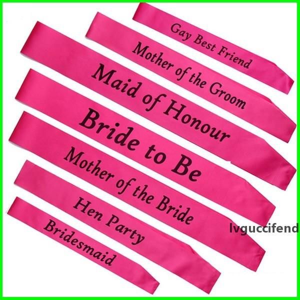 

pink aiguillette hen partys bride to be sash singles party english letter belt wedding accessories new 1 8ap c r