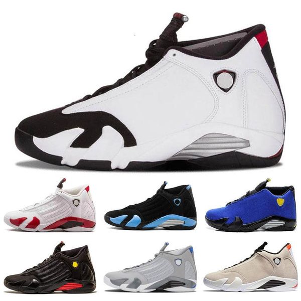 

men basketball shoes jumpman 14 14s reverse gold red candy cane last sblack toe desert sand thunder dmp suede sports sneakers 7-13