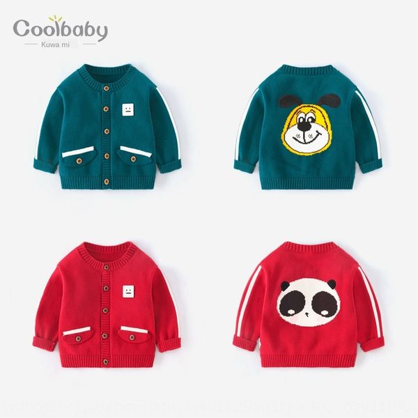 

kuwa coat миля 2020 нового детского вязаного свитер младенец цельной свитер хлопок осеннего пальто, Blue
