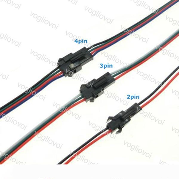 

led wire connector 2pins 3pins 4pins plug male to female quick connector terminal block easy fit for led strip 10cm length epacket