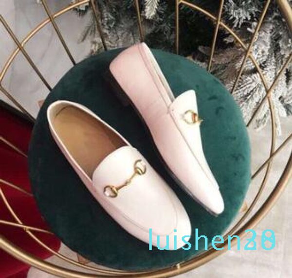 

designer womens shoes embroidery plaid horse button flat shoes hasp buckle loafer color matching retro shoes l28, Black