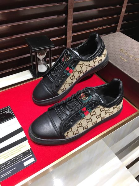 

2020-2019f summer new style brand men's leather lace casual low-shoes, high-quality fashion wild sports shoes, size: 38-44