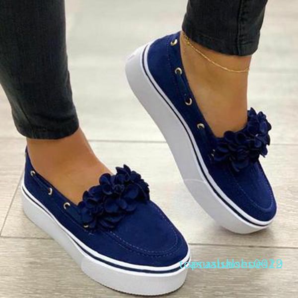 

1new spring women flats shoes platform sneakers slip on flower flats leather suede ladies loafers moccasins casual shoes 2019 t12, Black
