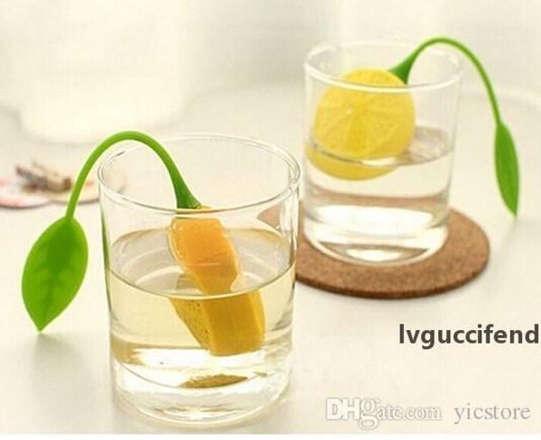 

silicone teabag tea strainer infuser teapot teacup filter bag lemon style #2a003