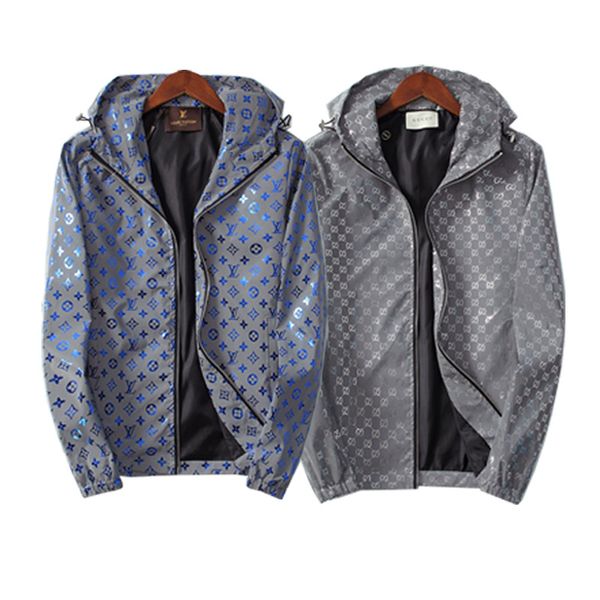 

2020 new spring autumn casual jacket male clothing zipper collar plaid printed slim mens designer jackets windbreaker sportswear size m-3xl, Black;brown
