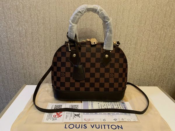 

shipping alma bb shell bag women patent leather flower embossed shoulder bags with lock crossbody bag handbags