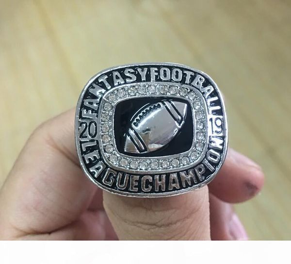 

g 2018 2019 fantasy league football ffl championship ring men fan souvenir gift wholesale drop shipping, Golden;silver