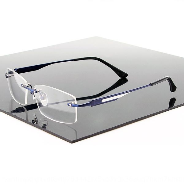 

rokts pure titanium less business myopia presbyopia stable cutting men pure titanium frameless frame business myopia glasses presbyopia stab, Silver