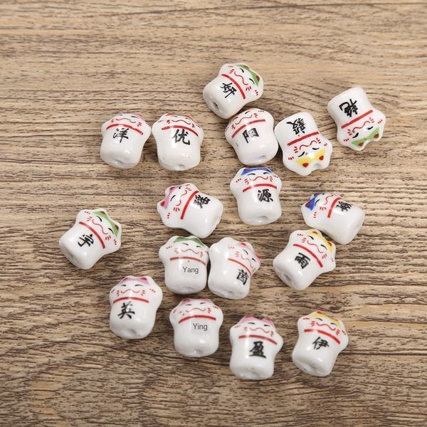 

ceramic diy diy ceramics accessory ceramics accessories creative ceramic gifts fortune cat name chain bracelet necklace, Silver