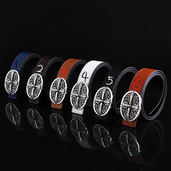 

2020 fashion leisure business streets wet person belt men designer belts womens belt leather material width is 3.8 cm, Black;brown