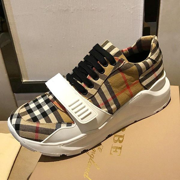

men shoes breathable chaussures pour hommes fitness men shoes fashion vintage check cotton sneaker zapatos de hombre luxury with box on sale