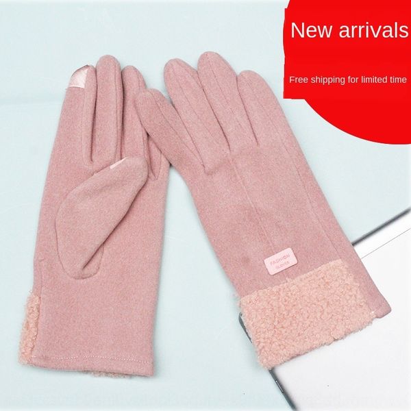 

women's season touch screen imitation rabbit velvet warm thin high elastic warm and gloves full finger gloves riding car cold-proof