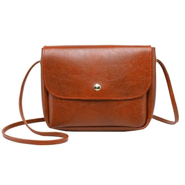 

simple women shoulder handbags vintage solid crossbody bags korean style female leather small flap satchel bag bolsa feminina