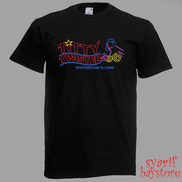 

Fashion popular hot sale titty twister open from Dusk Dawn men's black T-shirt