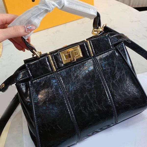

handbags crossbody bag shopping bag fashion women single handle tote bag genuine leather plain button ing