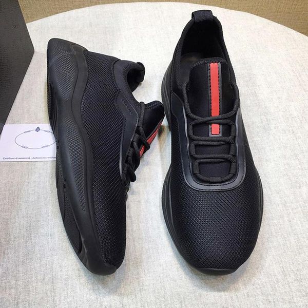 

fashion classic mesh and neoprene sneakers men 's shoes sports luxury sneakers low casual lace -up men luxury shoes scarpe da uomo, Black