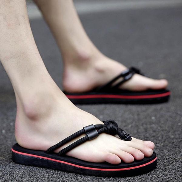 

summer beach anti-skid show personality men's slippers out wear nice causal comfortable men's flip flops black & brown male