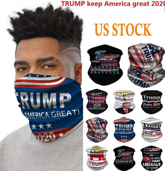 

dropshipping trump 2020 creative digital printing riding mask magic head scarf sunscreen bib headgear outdoor cycling face masks fm0602