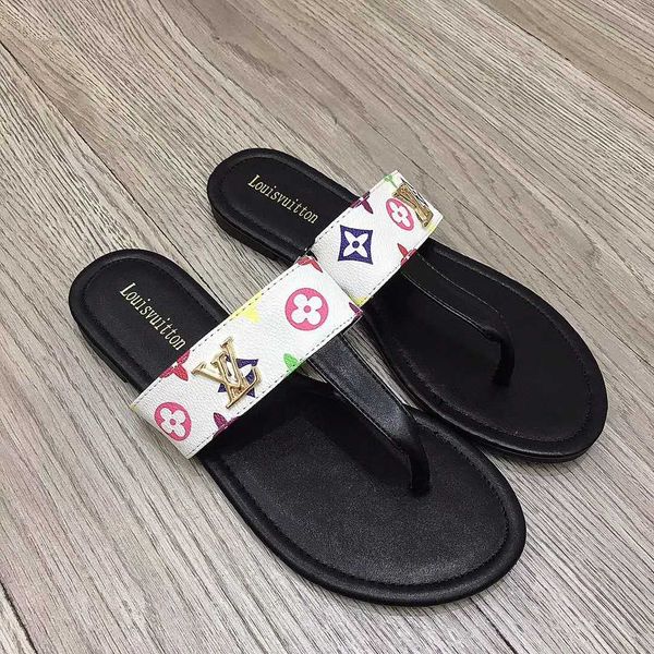 

2020 leather thong sandal women luxury slippers fashion thin black flip flops brand shoes sandals flippers shoes sandals flipflops, Blue;gray
