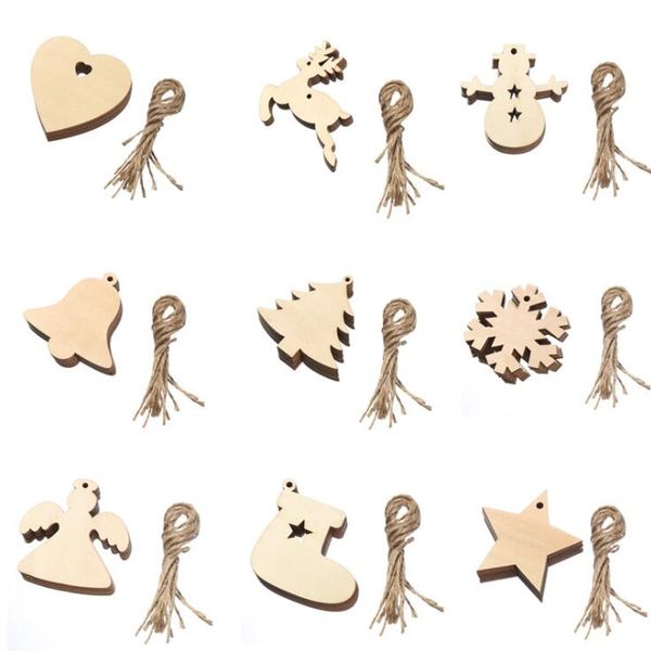 

christmas tree pendant hanging wooden pendants diy handmade christmas ornaments kids gifts designer christmas party decorations bwf579