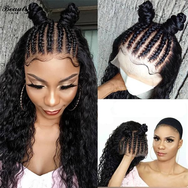 

ws ws s curly hair pre plucked glueless full lace wig human hair with baby hair, Black