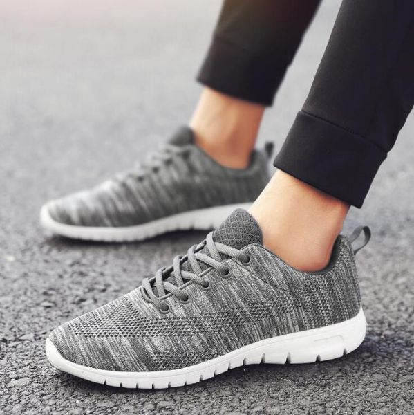 

the new men running shoes triple black fashion men trainer breathable light grey outdoor sport sneaker size 40-44 vx590723