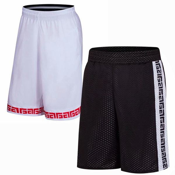 

men summer basketball shorts male sportswear double sided running shorts breathable training wear plus size shorts l-5xl, Black