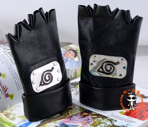 

huoying wooden leaves kakashi hatake kakashi cos anime peripheral ninja protection hand protective gloves and gloves tools, White