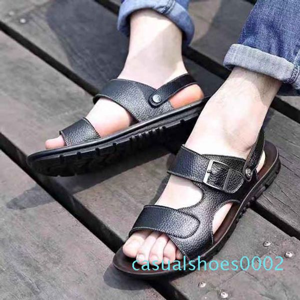 

men women sandals shoes slide summer fashion wide flat slippery sandals slipper flip flop shoe10 p04 c02, Black