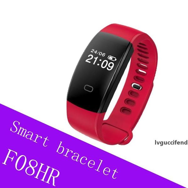 

f08hr smart wristbands bluetooth sports bracelet waterproof ip68 for ios & android with blood pressure and heart rate monitoring