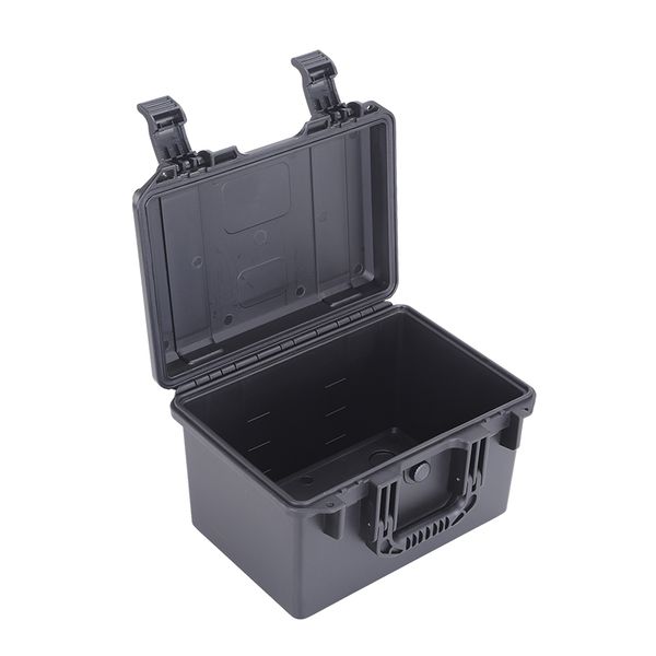 

light weight hard small carrying case abs safe storage bins plastic tool box black color
