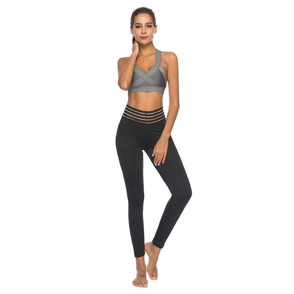 

2020 new popular fashion features lace pocket fitness yoga pants leggings capri-pants, White;red