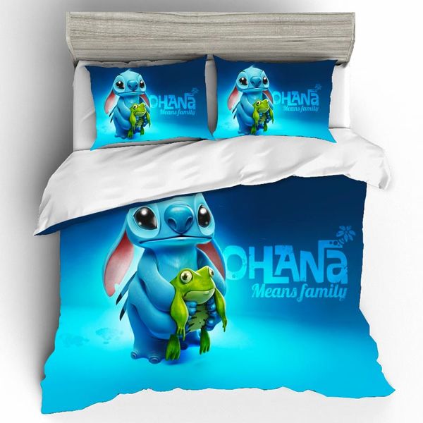 

ropa de cama stitch bedding sets home textile duvet cover single  king size bedding set bed sheets pillowcases bed linen