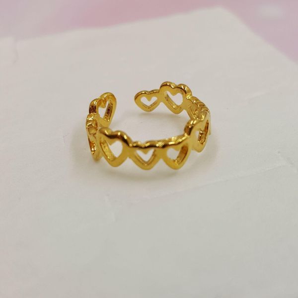 

Gold Sand ring open Hollow children's ring couple's ring gold sand jewelry gift
