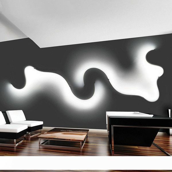 

creative acrylic curve light snake led lamp nordic led belt wall sconce for decor