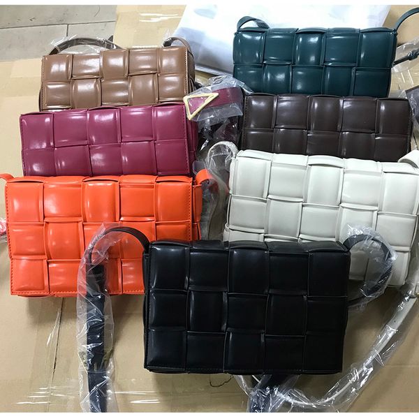 

26cm luxury handbags women bags designer pu leather shoulder messenger bags woven plaid female purses and handbags