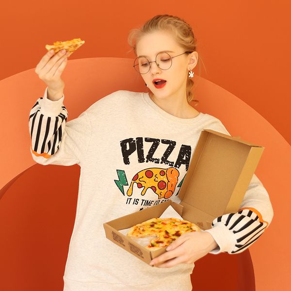 

kuhnmarvin hoodie women loose fashion spring and autumn thin cap fun letter printing, loose version, comfortable fabric for wome, Black