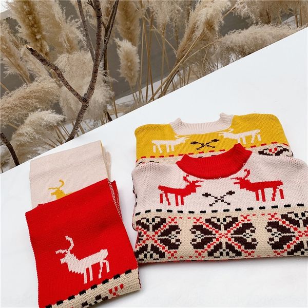 

yuyou cat пуловеры кот риса 2019 зима новый стиль рождество утолщенной пуловеры все матч лосей мальчиков и девочек свитер, Blue