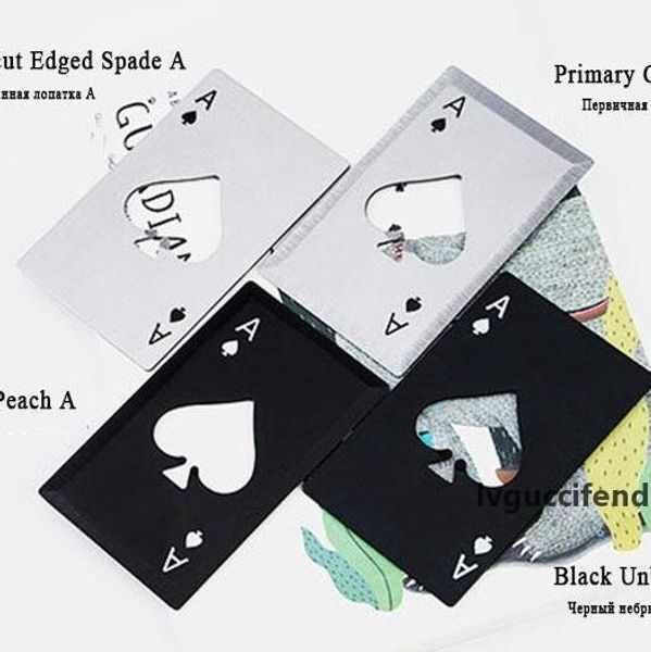 

stainless steel bottle opener beer opener poker playing card of spades soda bottle cap opener bar tools kitchen accessories ysy442