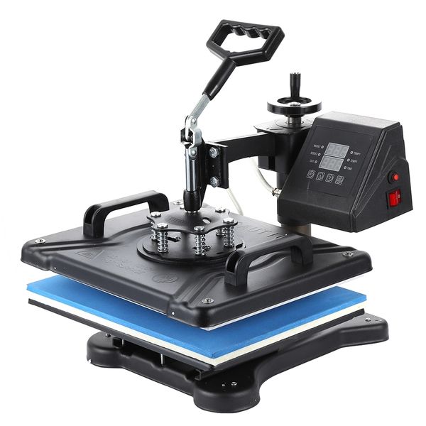 

double display 3038cm 5 in 1 combo thermal t-shirt heat press machine sublimation printer for plates/cap/mug/phone/pen/rock/mdf