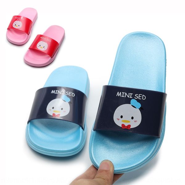 

children' children children baby slippers for boys and girls home pvc plastic blowing soft bottom beach baby duck slippers, Black;grey