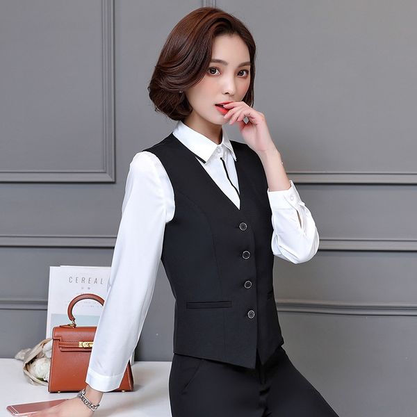 

3311 business autumn new  women's ol formal wear 3311 vest business vestsuit autumn new suit vest  women's ol formal wear, Black;white