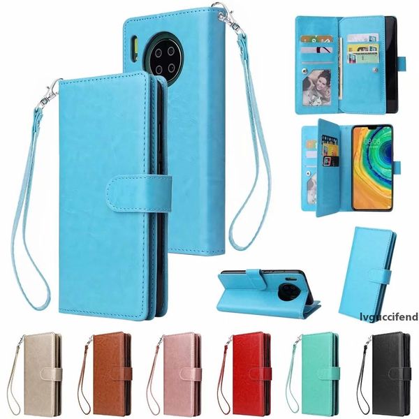 

multifunction wallet leather for iphone 11 xr xs max x 8 7 6 galaxy s10 s10e note 10 9 s9 9 card slot removable detachable holder cover case