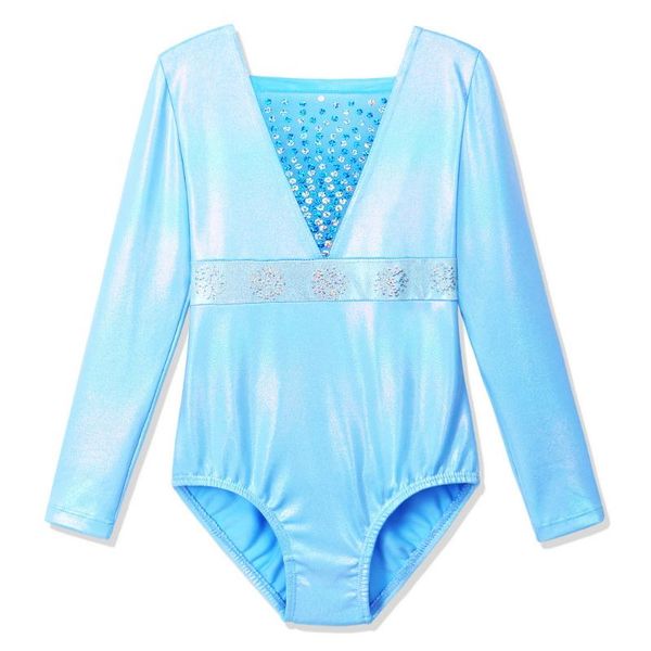 

stage wear baohulu 3-12 years gymnastics leotard for girls long sleeve shiny kid ballet dance-wear costume children sports bodysuit, Black;red