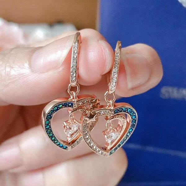 

fashionable new love high-end diamond earrings luxury style earrings for ladies, Silver