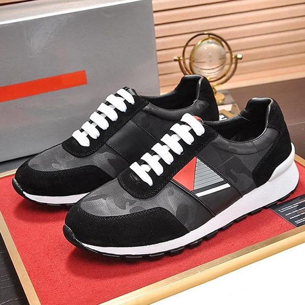 

technical fabric sneakers mens shoes fashion classic chunky sneakers breathable casual low lace -up sports men shoes zapatos de hombre, Black