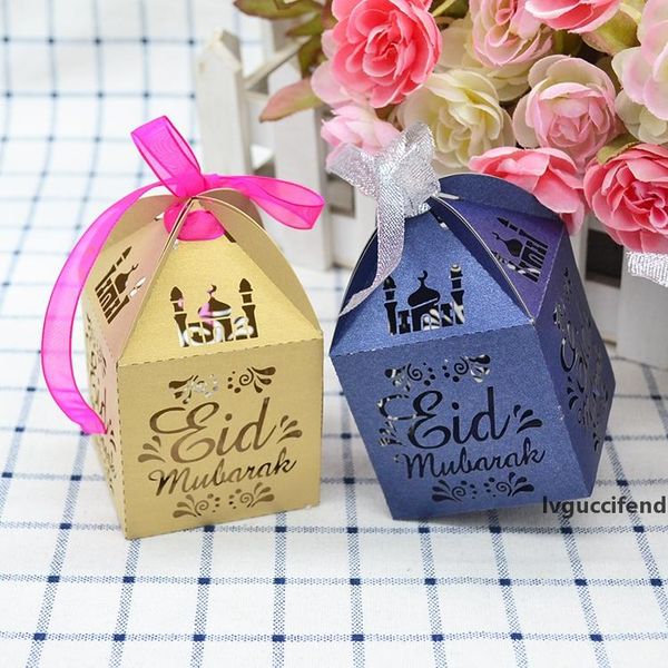 

new style laser cut eid mubarak gift box for muslim decoration ramadan