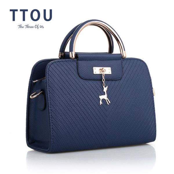 

2020 large capacity leather women handbag fawn twill decor handle bags office fashion female casual tote shoulder bags
