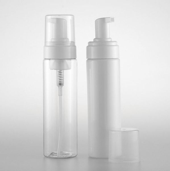 200ML Branco / Clear / azul espuma de plástico garrafa reutilizável espuma Bomba da Embalagem Garrafas Soap Mouss Líquido Dispenser Container Atacado SN4451